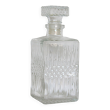 Old vintage glass whisky decanter