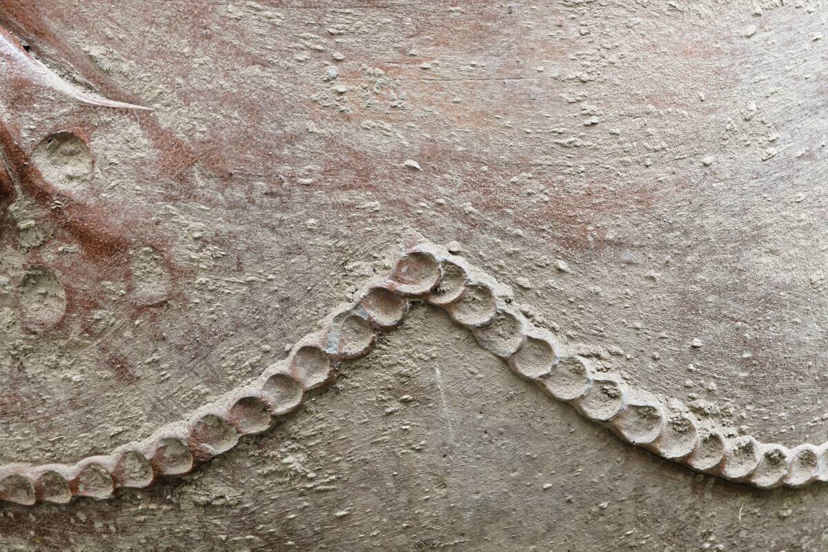 Large turned terracotta jar, 19th century