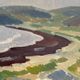 Original Swedish Oil on Panel – “Coastal Landscape” by Curt Rydell – Signed – Vintage & Framed – 33 × 40 cm (13" × 15.7")