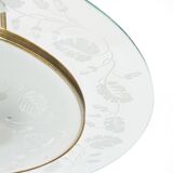 Brass and glass chandelier, 1950s