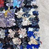Moroccan carpet Boucherouite colored - 92 x 241 cm