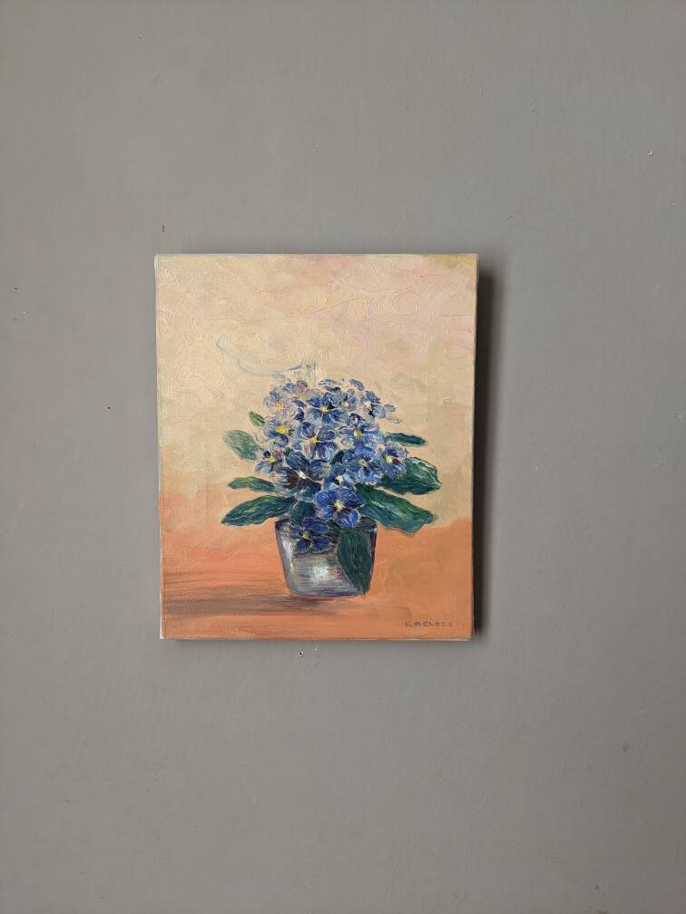 Acrylic on canvas still life bohemian countryside decoration small format