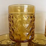 Faceted amber glasses Pernod by 5