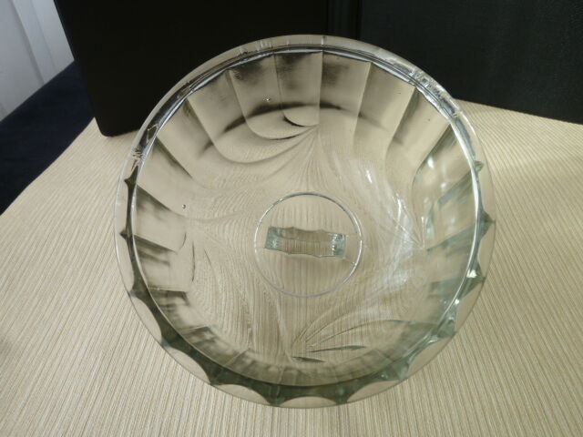 Molded pressed glass cheese bell