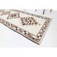 Vintage Turkish Oushak Handmade Wool Cotton White Runner Rug 90x338