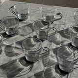Set of 9 vintage Italian cups with metal handles.