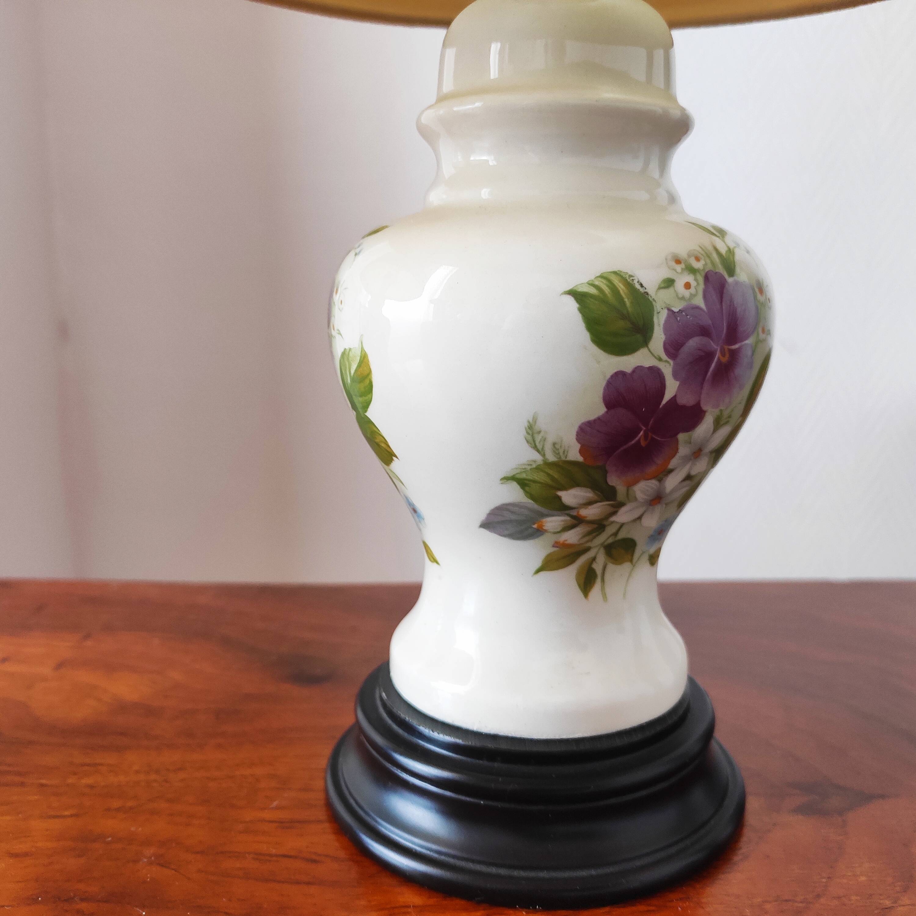 Pair of vintage ceramic bedside lamps