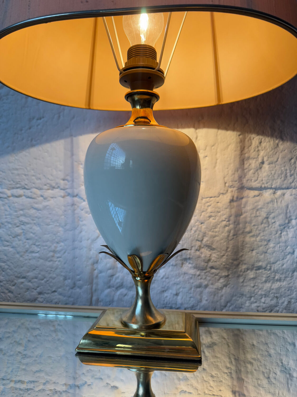 Pineapple Egg Lamp by Le Dauphin, 1970s