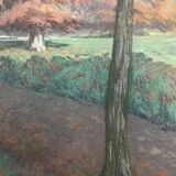 Un chemin arboré, pastel
