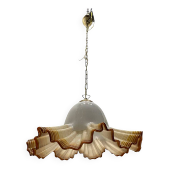 Suspension à froufrous en verre de Murano des années 1970