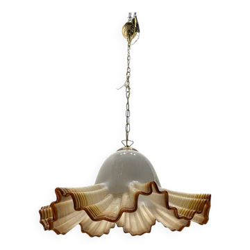 Suspension à froufrous en verre de Murano des années 1970