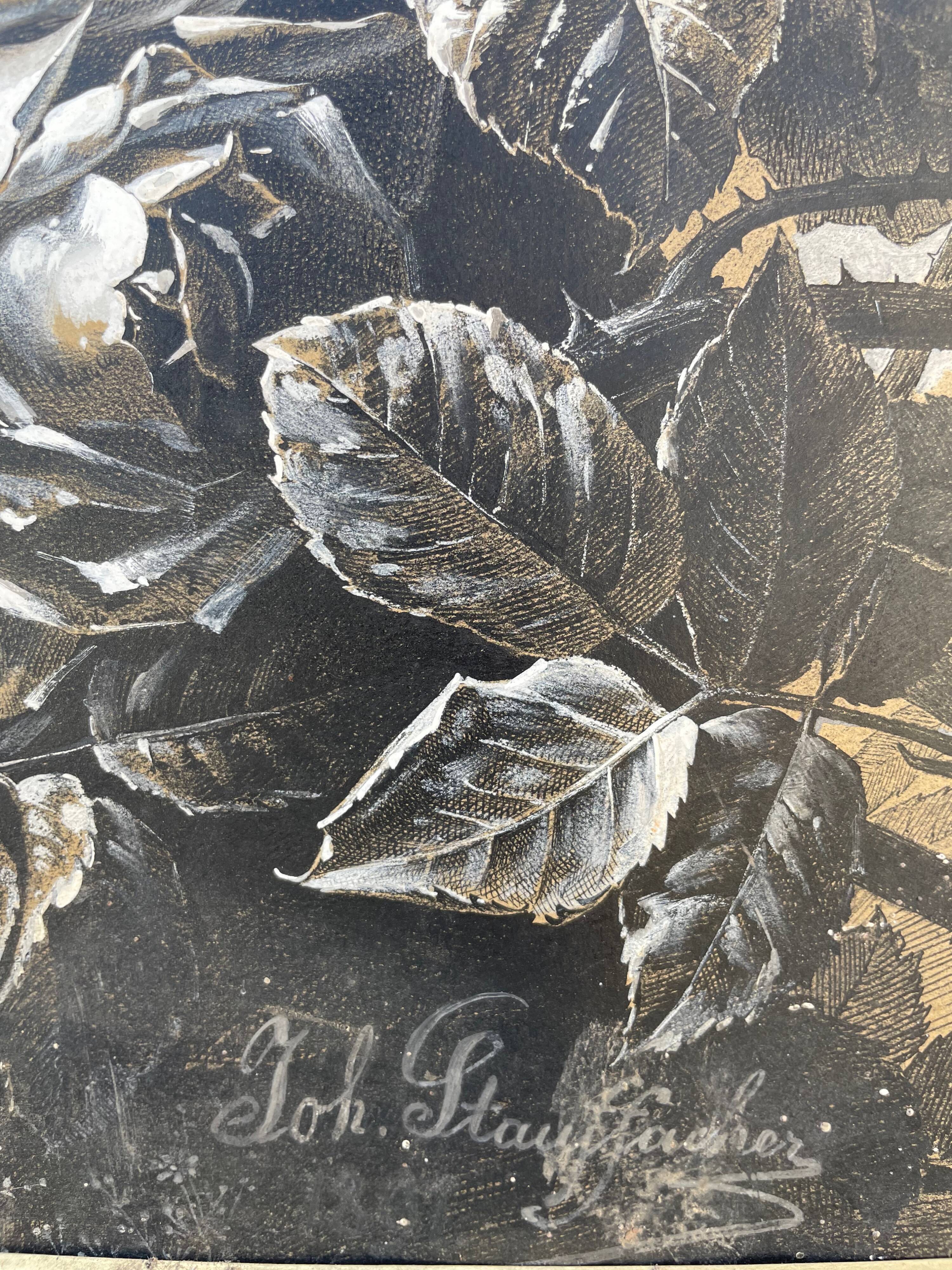 Painting old stauffacher roses, realistic