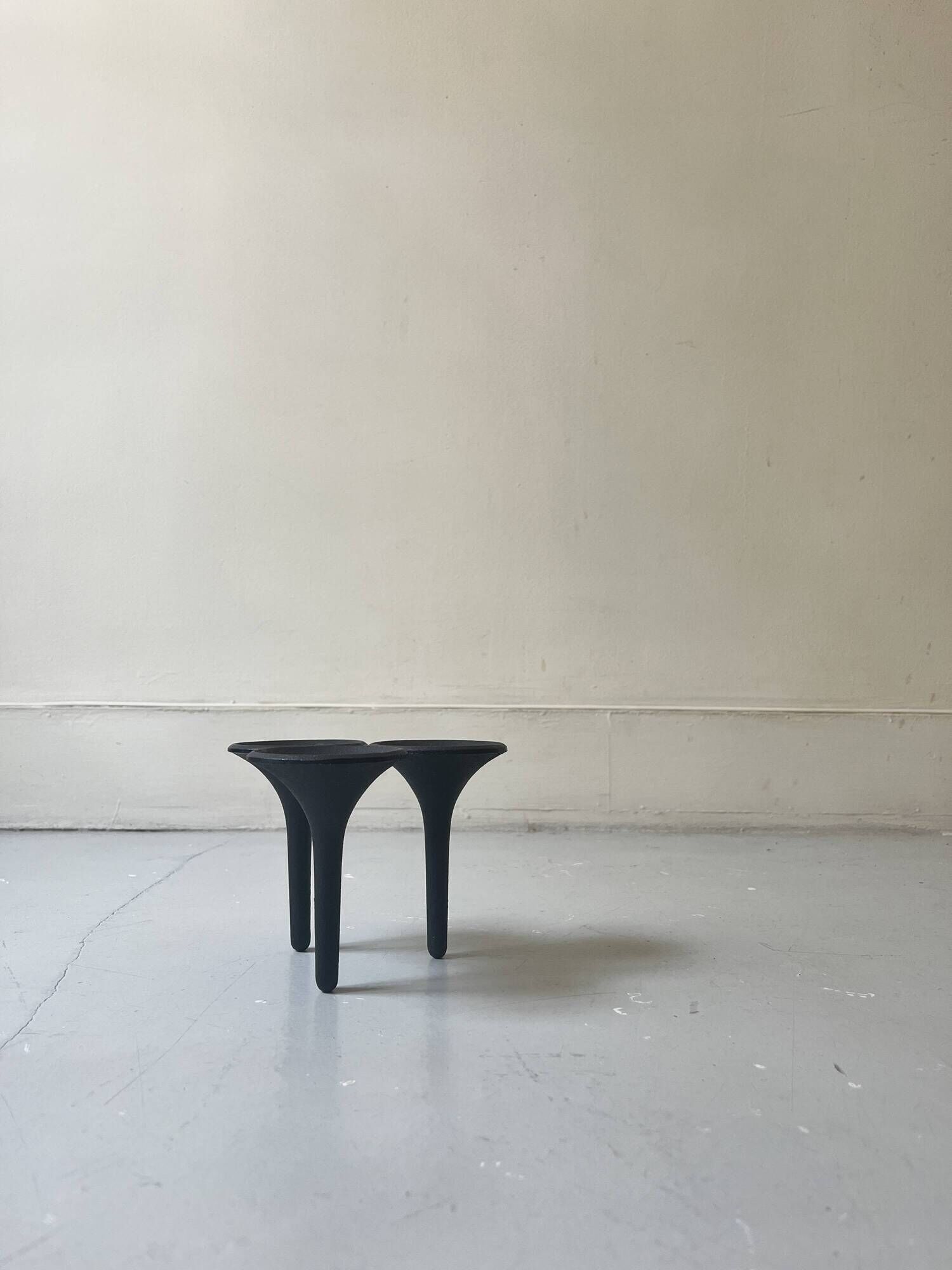 Danish cast iron candle holder design Hornblower by Christel & Christel Holmgren, Denmark 1970