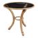 Italian iron side table with glass top