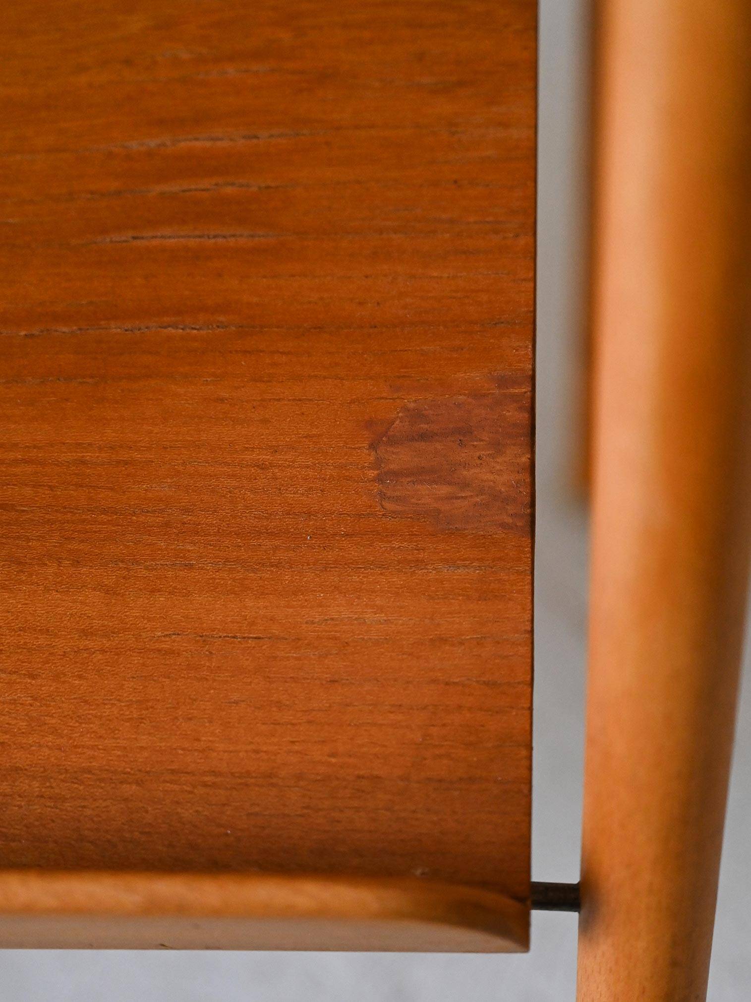 Vintage oak nightstand with magazine rack top