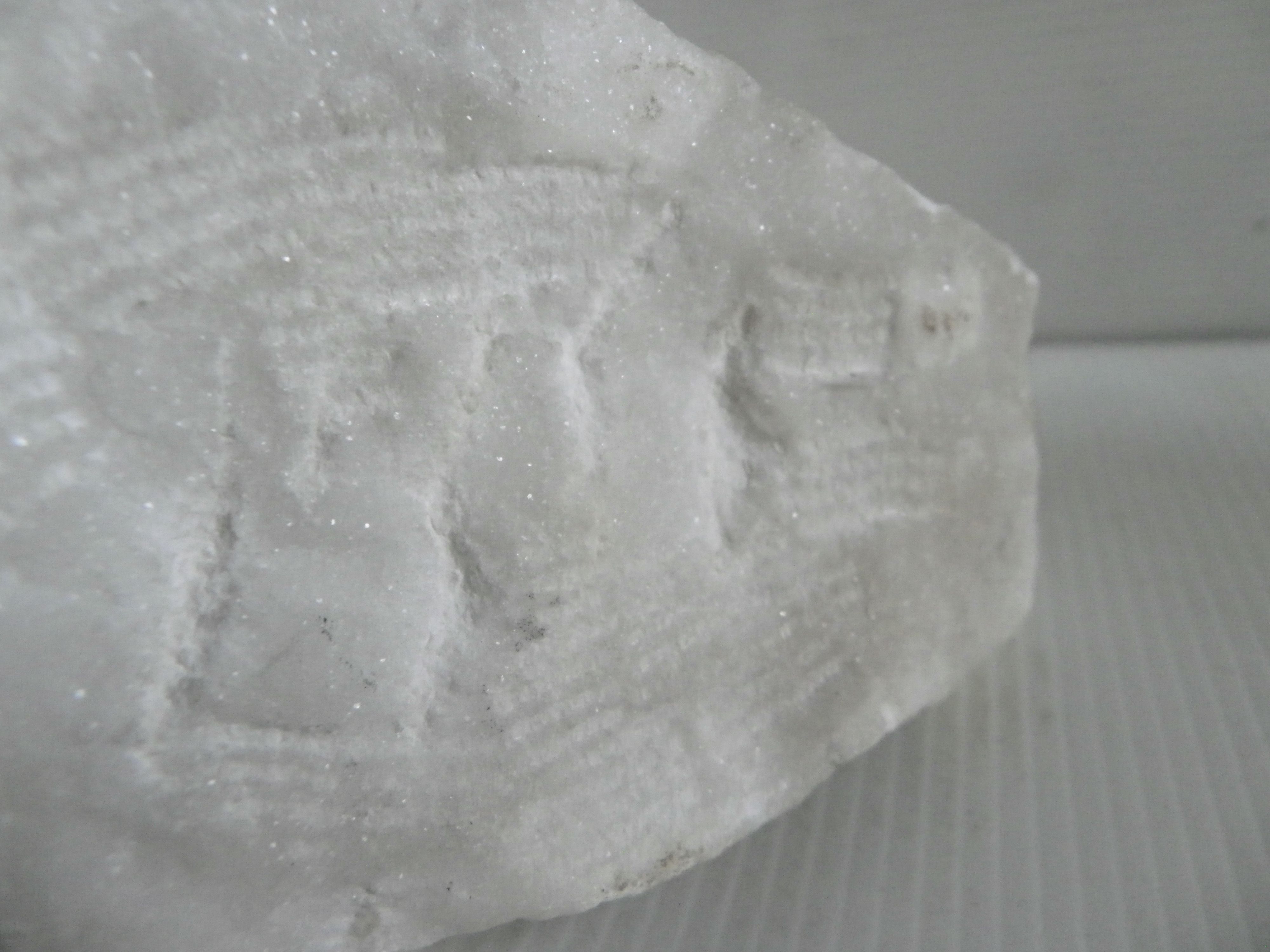 Sculpture face of woman in marble block 13 x 12 x 8 cm