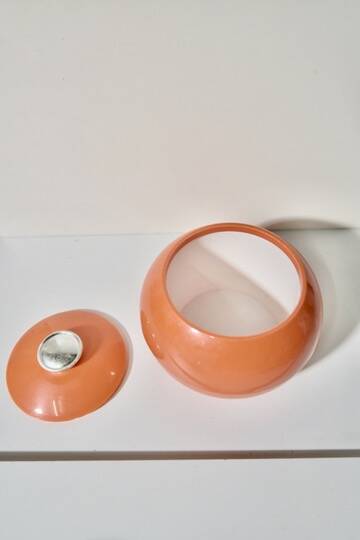 Vintage Ice Bucket - Orange Bakelite - 70s