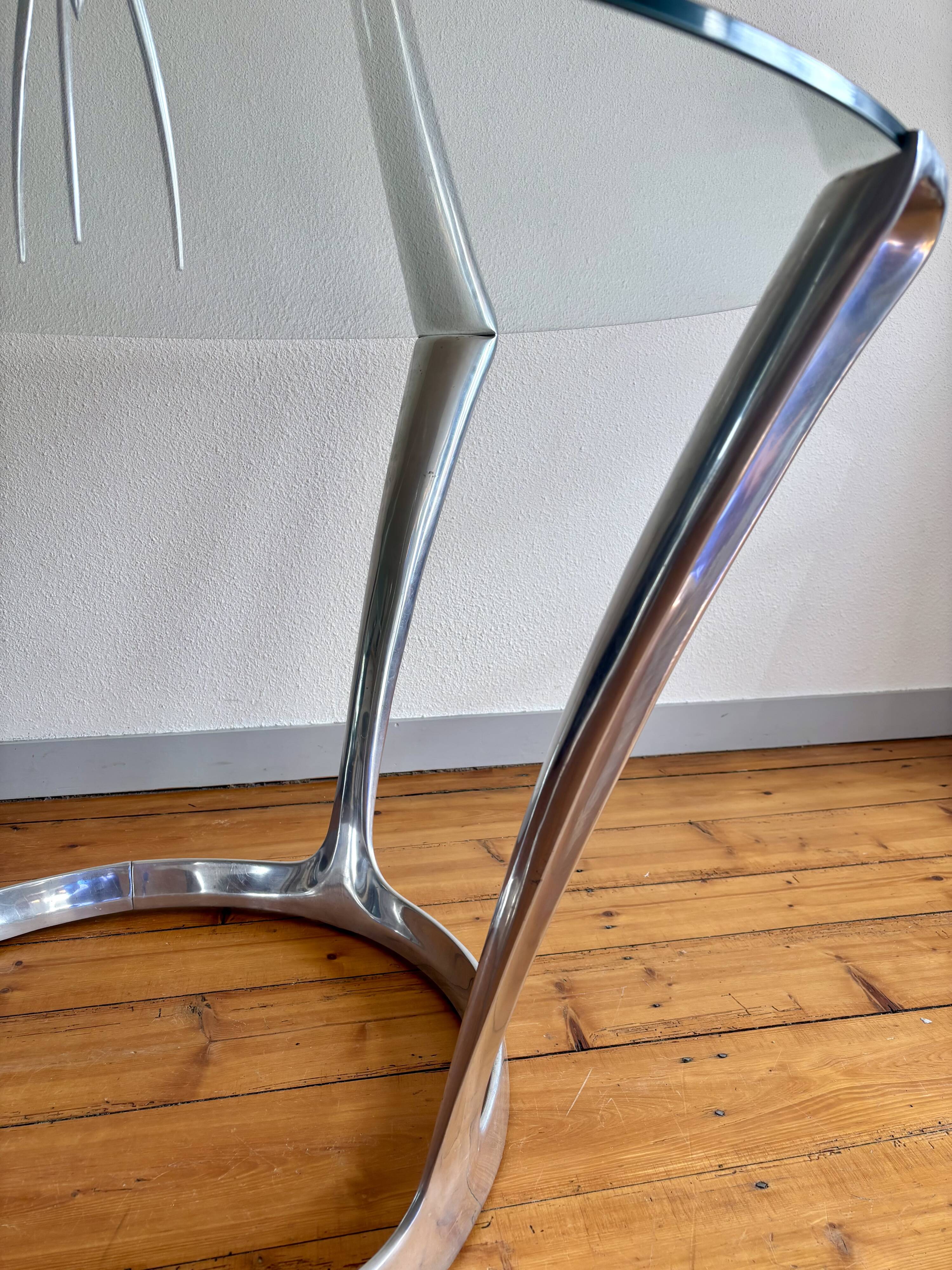 Dining table Michel Charron 1970 vintage
