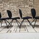 Lot 4 chaises ergonomiques design vintage