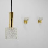 Set of pendant and two wall lights by fagerlund, 1950s