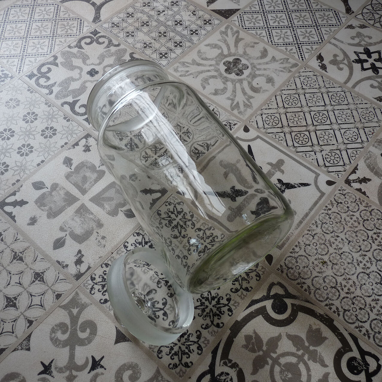 Old "candy" English / old vintage-old bottle jar