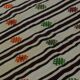 Turkish Kilim Konya 153x368 cm Fertility Motif Striped White Vintage