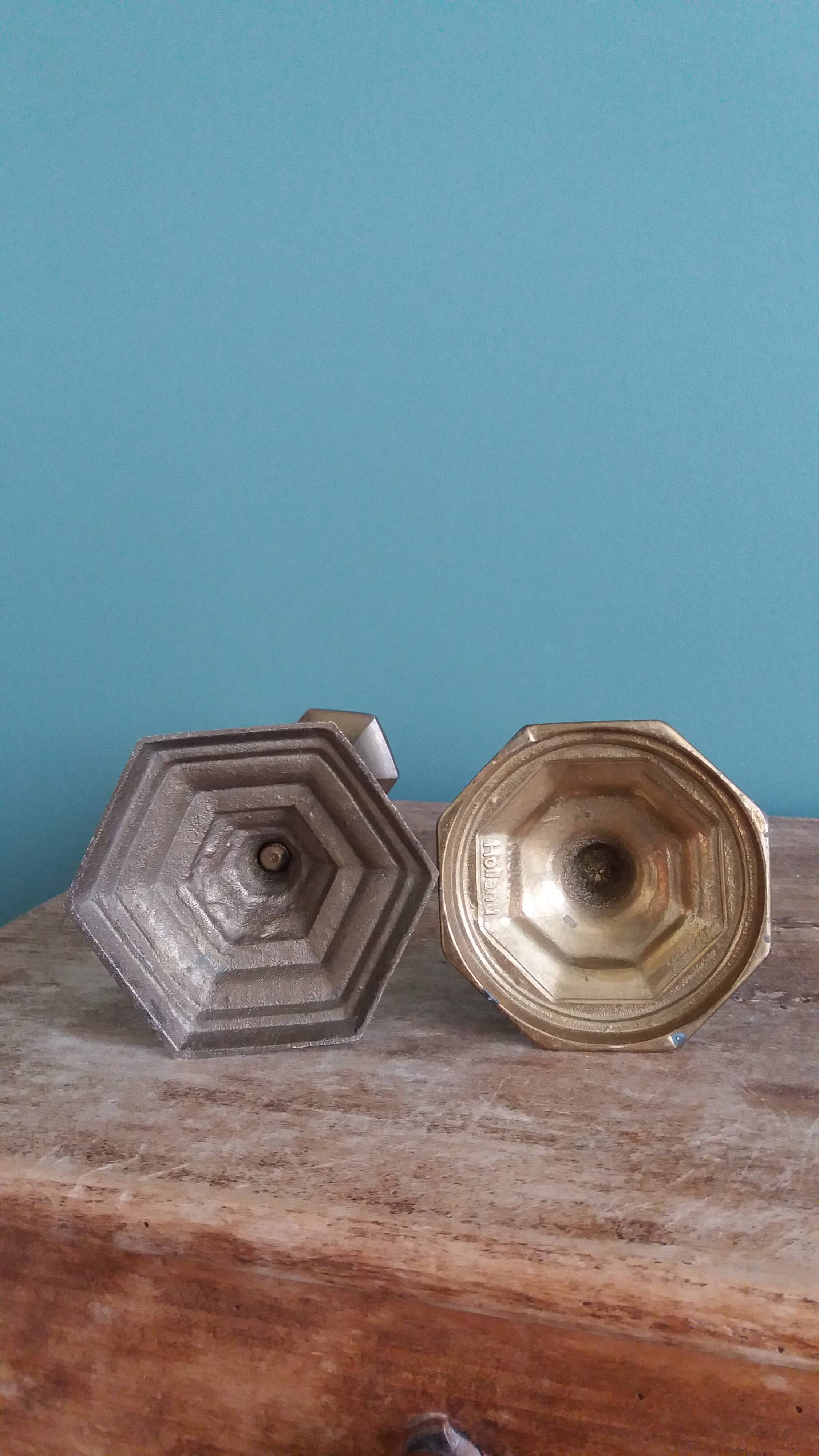Bronze or brass candlesticks