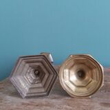 Bronze or brass candlesticks
