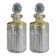 Pair of crystal perfume bottles - Circa 1930
