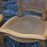 Louis XV style canned chairs molded