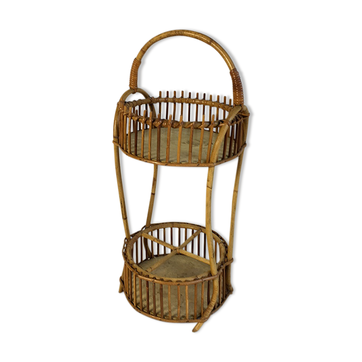 Vintage rattan bar 60