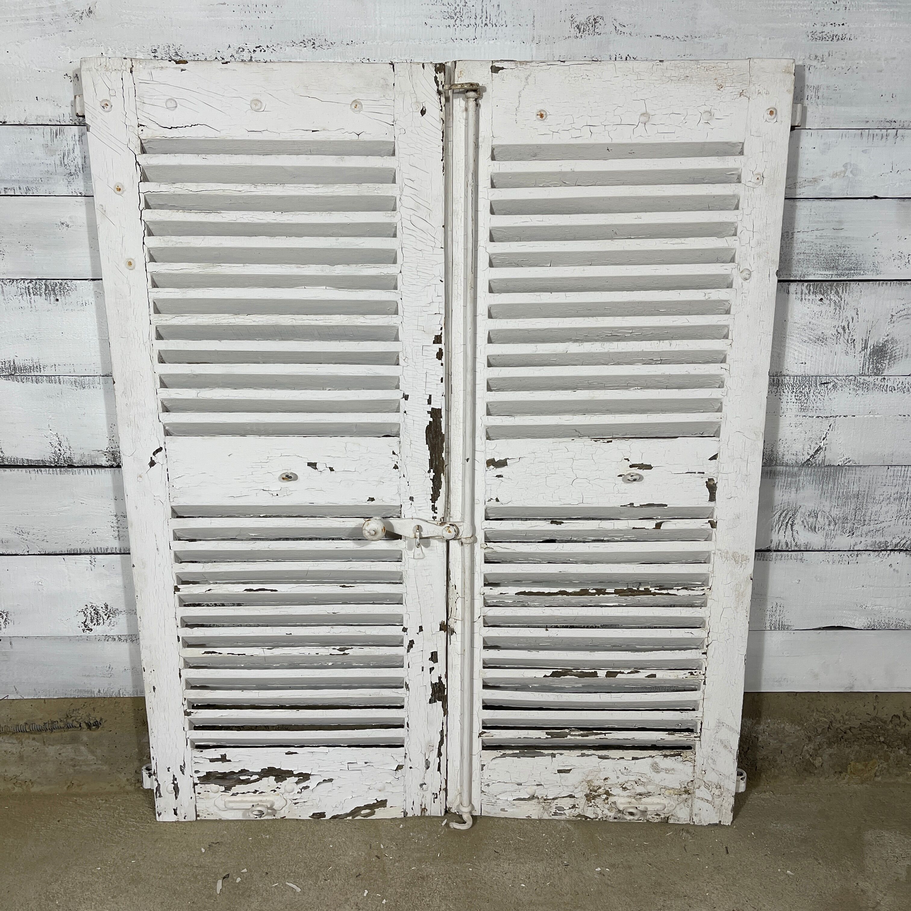 Pair of white shutters