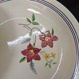 Set of 6 antique shallow bowls from Salin, France "Martine"