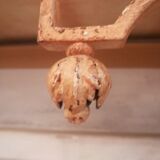 Wrought iron and marble wall console