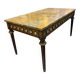 Louis XVI style coffee table - marble, porcelain medallions