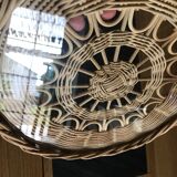 Round glass and wicker top