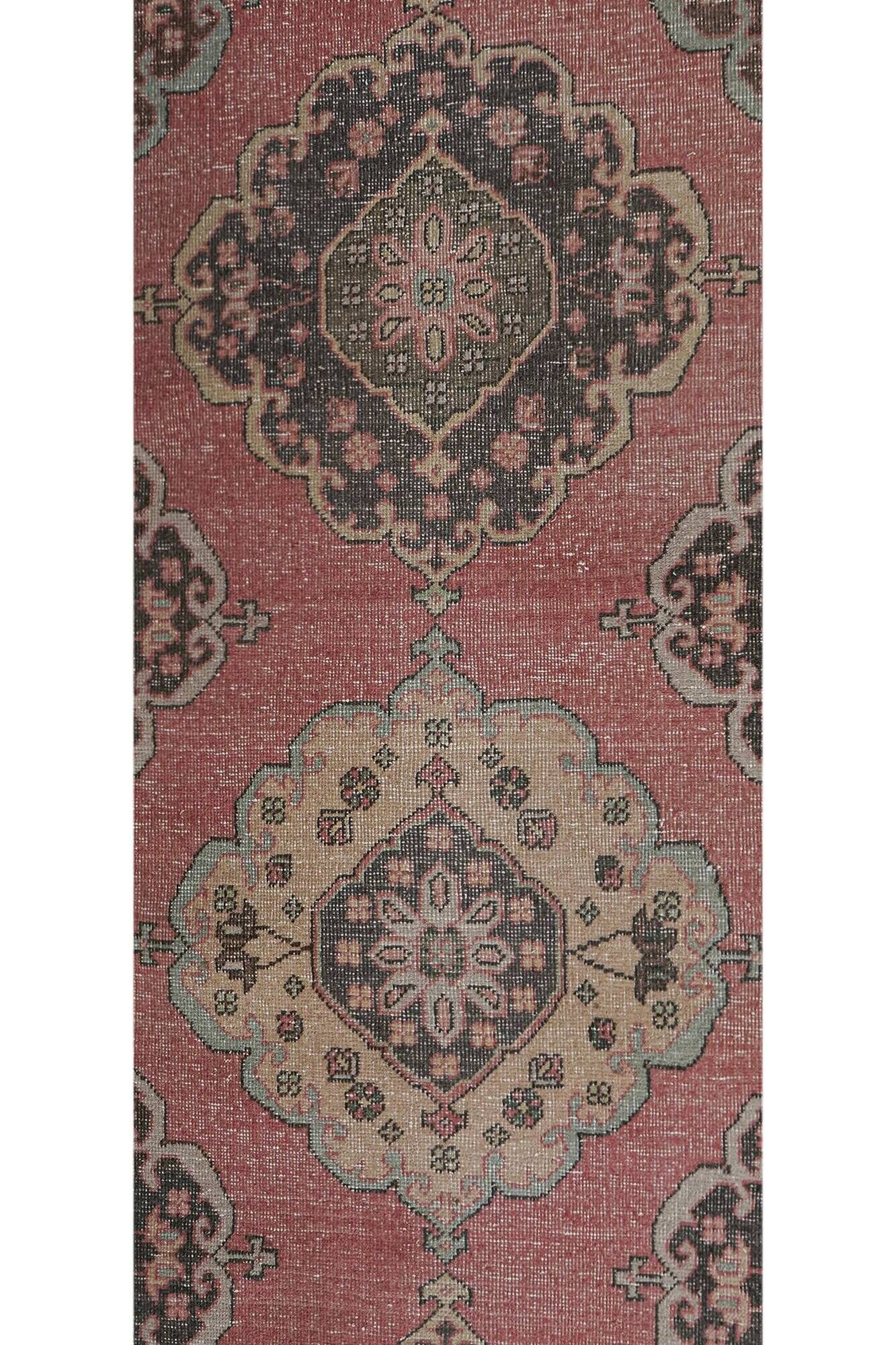Vintage Turkish hallway rug 71x756 cm