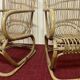 Pair of vintage rattan armchairs, Italy 1950