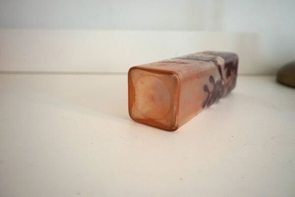 François-Théodore Legras vase carré série rubis art nouveau 1900