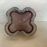 Empty pocket flower in glass paste purple