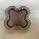 Purple violet glass paste flower bowl.