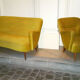 Set 1 sofa 2 armchairs vintage organic year 50