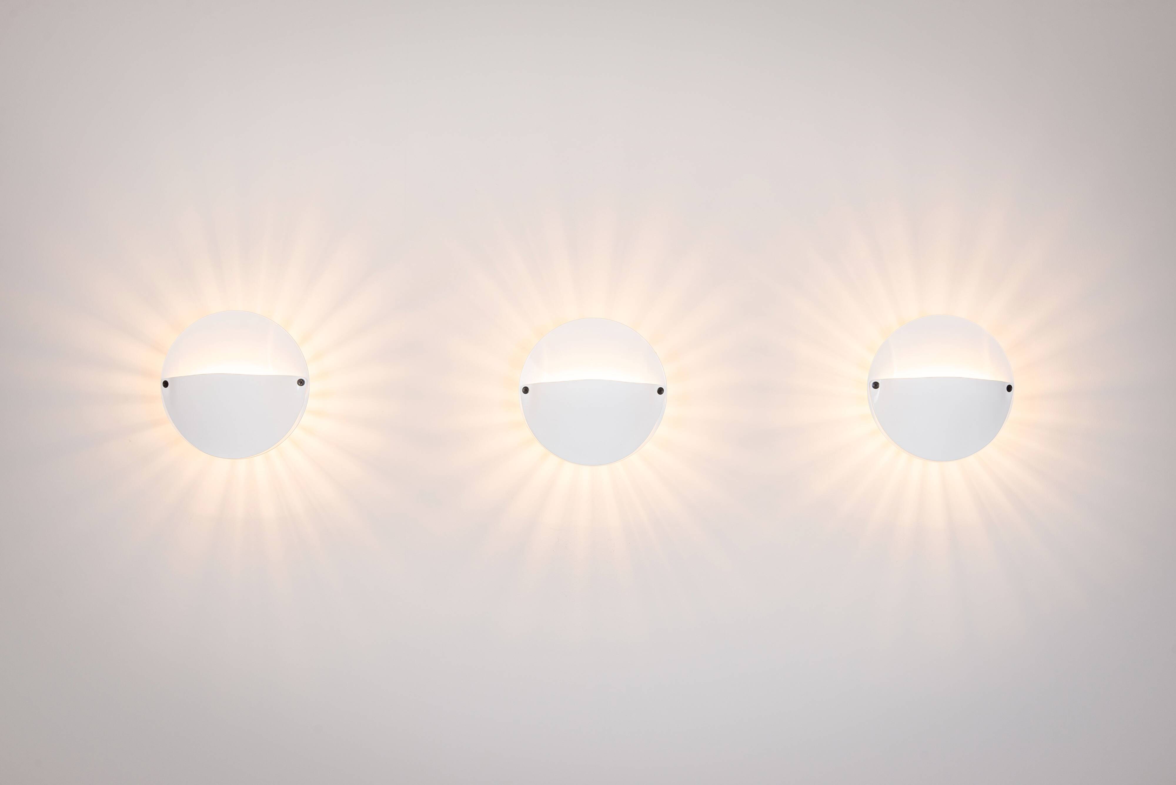 Set of three "Giovi" wall lamps by Achille Castiglioni for Flos, 1982