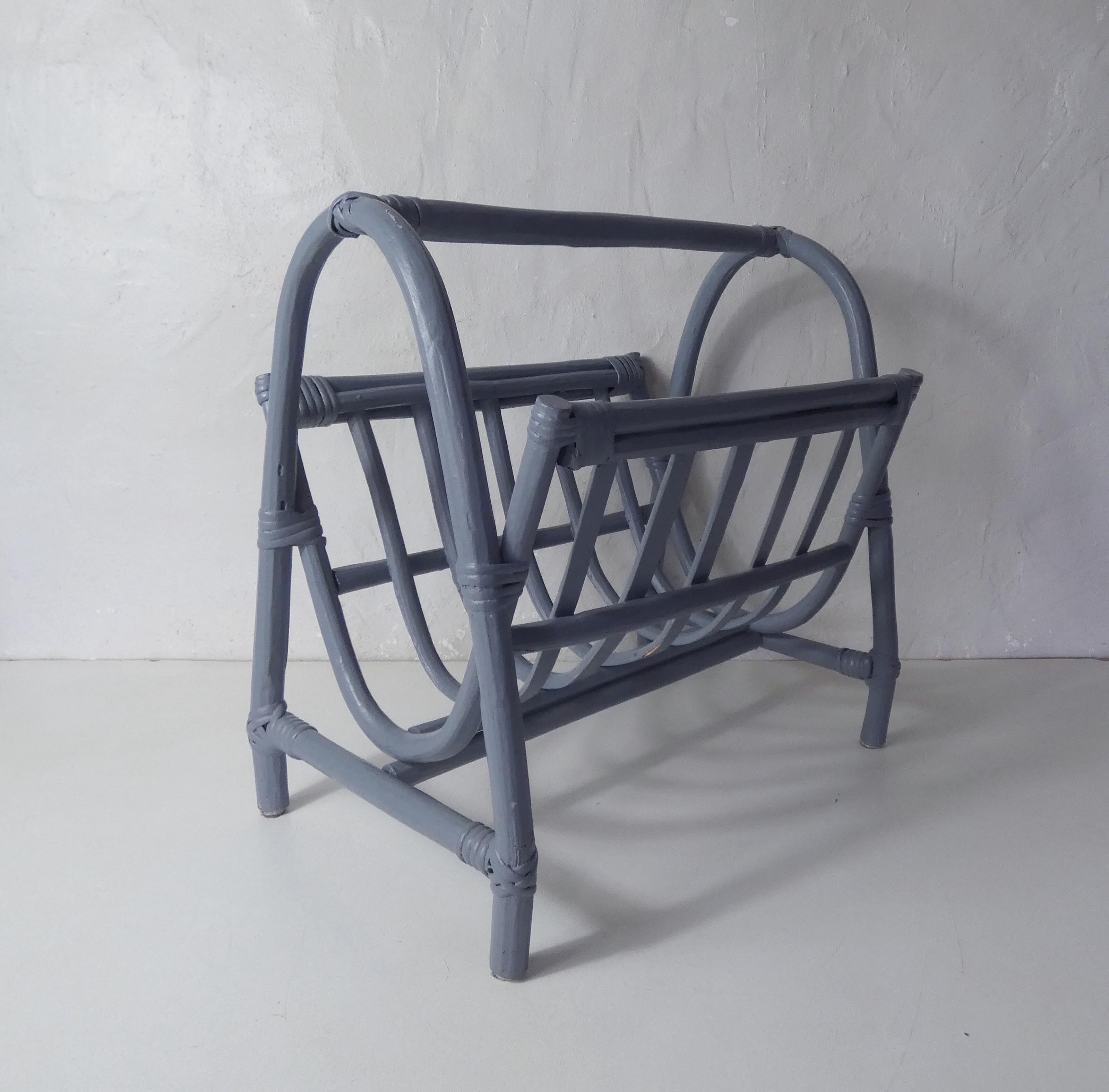 Rattan magazine holder