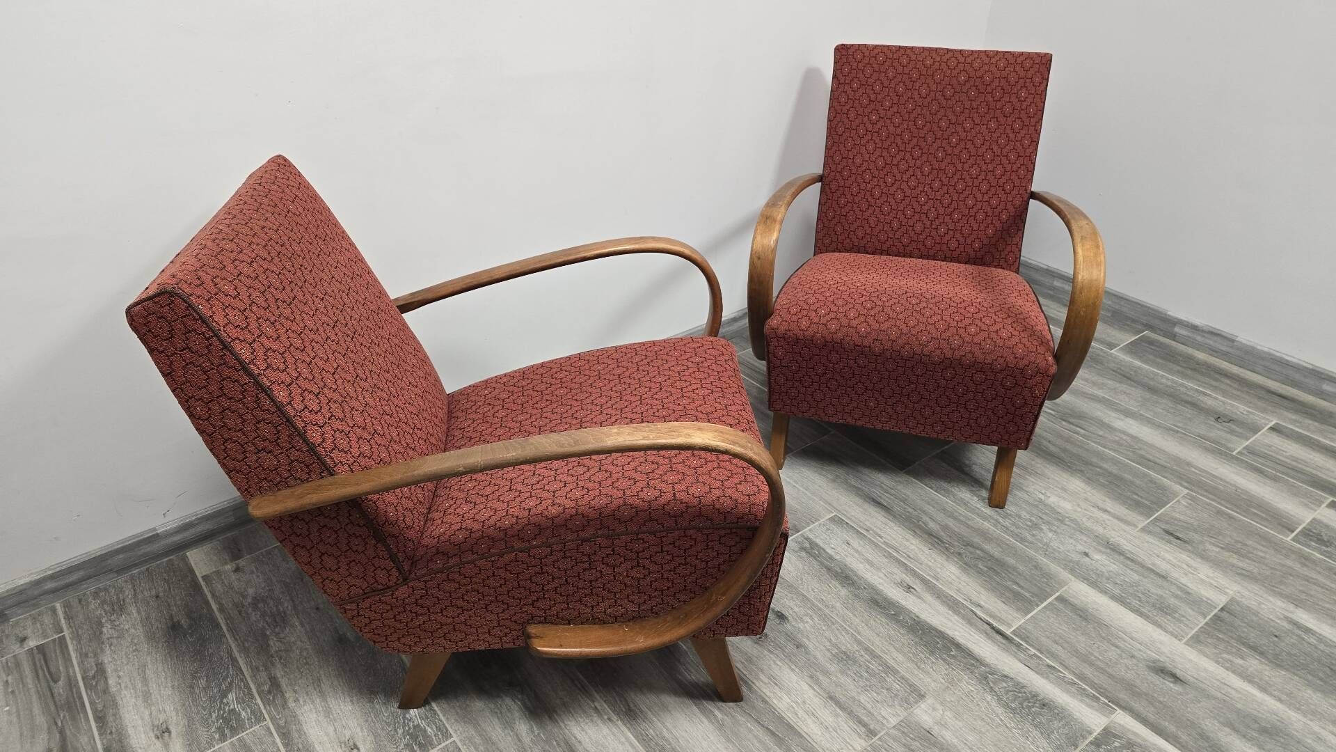 Vintage Armchairs from Jindrich Halabala, 1940s, Set of 2
