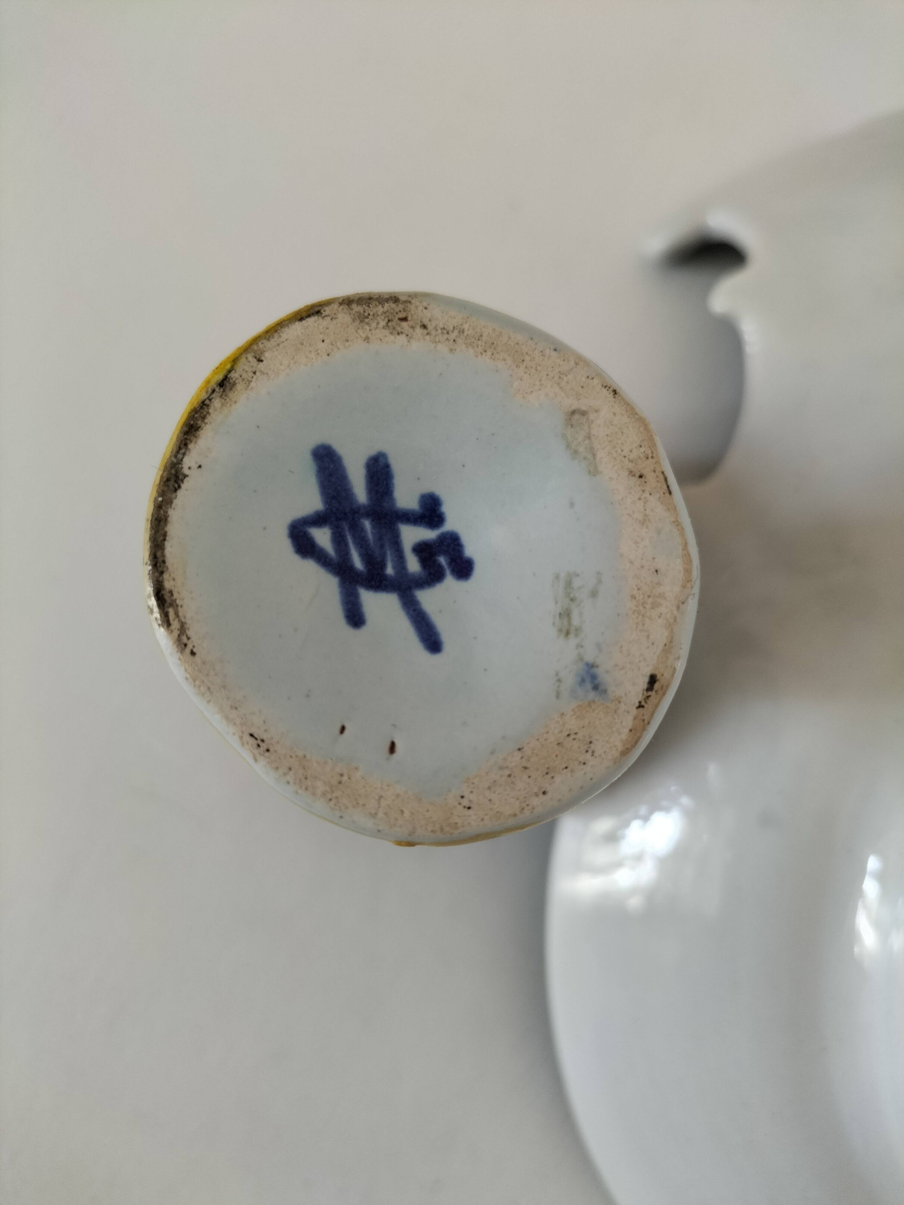 Geo Martel egg service Desvres no. 1687 – Lambrequin decoration