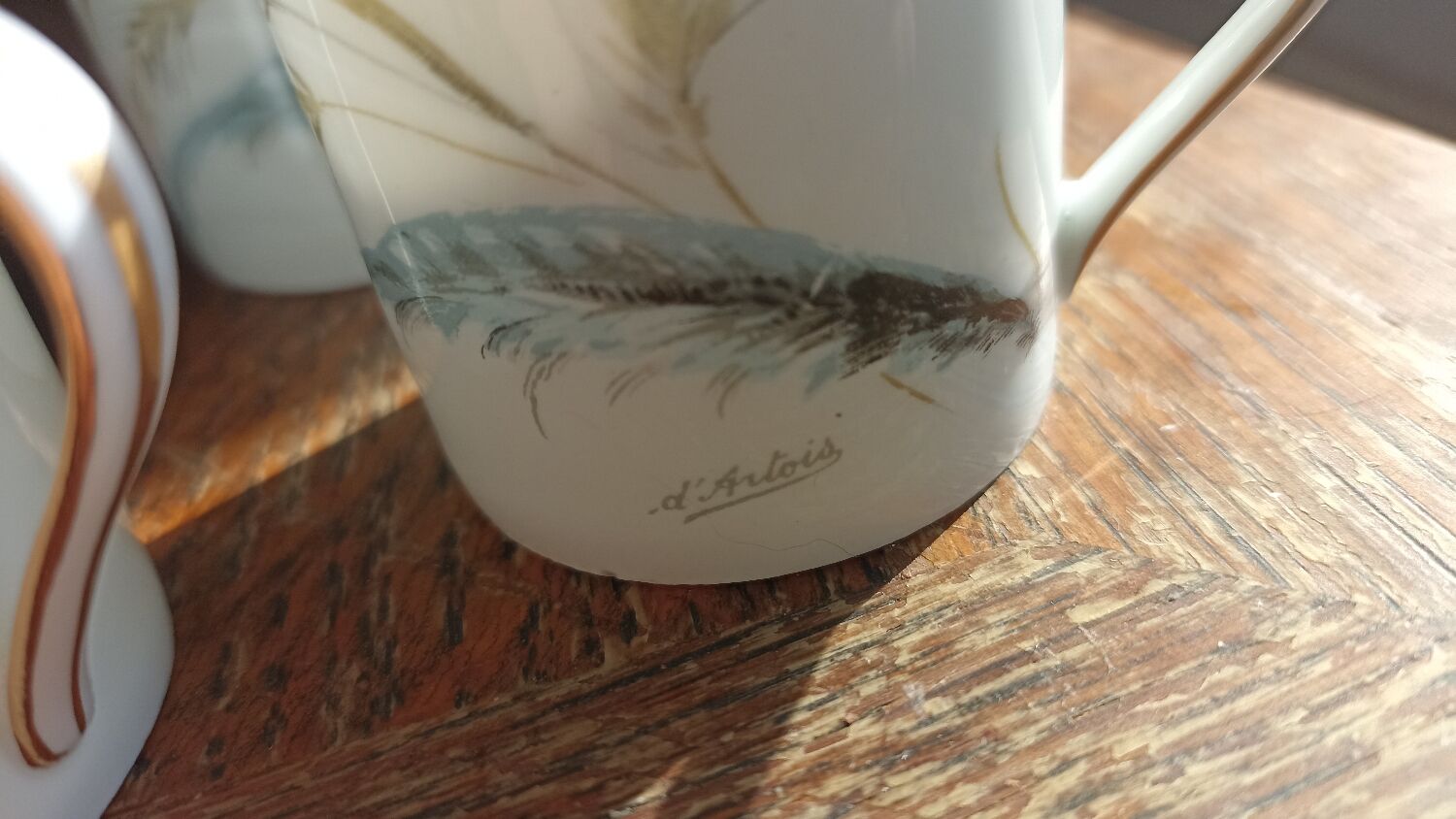 4 Limoges porcelain espresso cups by Fabrique Royale Limoges