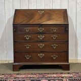 English Georgian donkey desk from the 19th century, mahogany and oak.