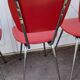 4 vintage Lafargue kitchen chairs in faux leather and chrome