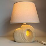 Albert Tormos style sculpture lamp in white stone / 60s / art / artisanal work / Mid-Century / France / 20th century
